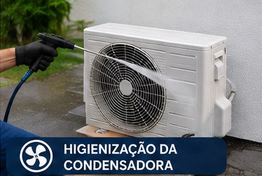Higienização da condensadora do ar-condicionado