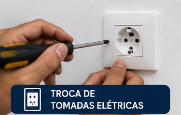 Troca de tomadas elétricas